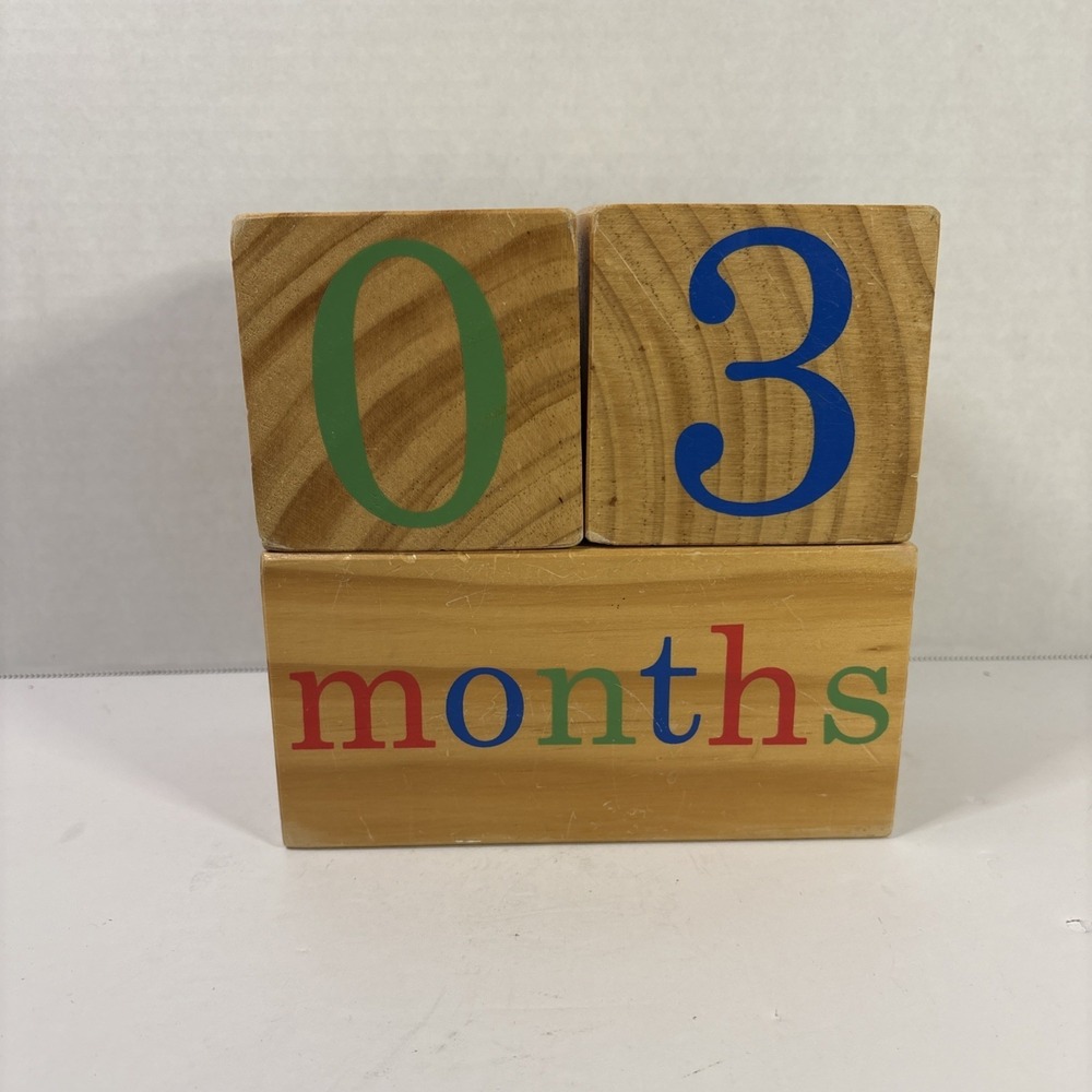 Baby Age Photo Milestone Blocks – Weeks, Months & Years Box Set